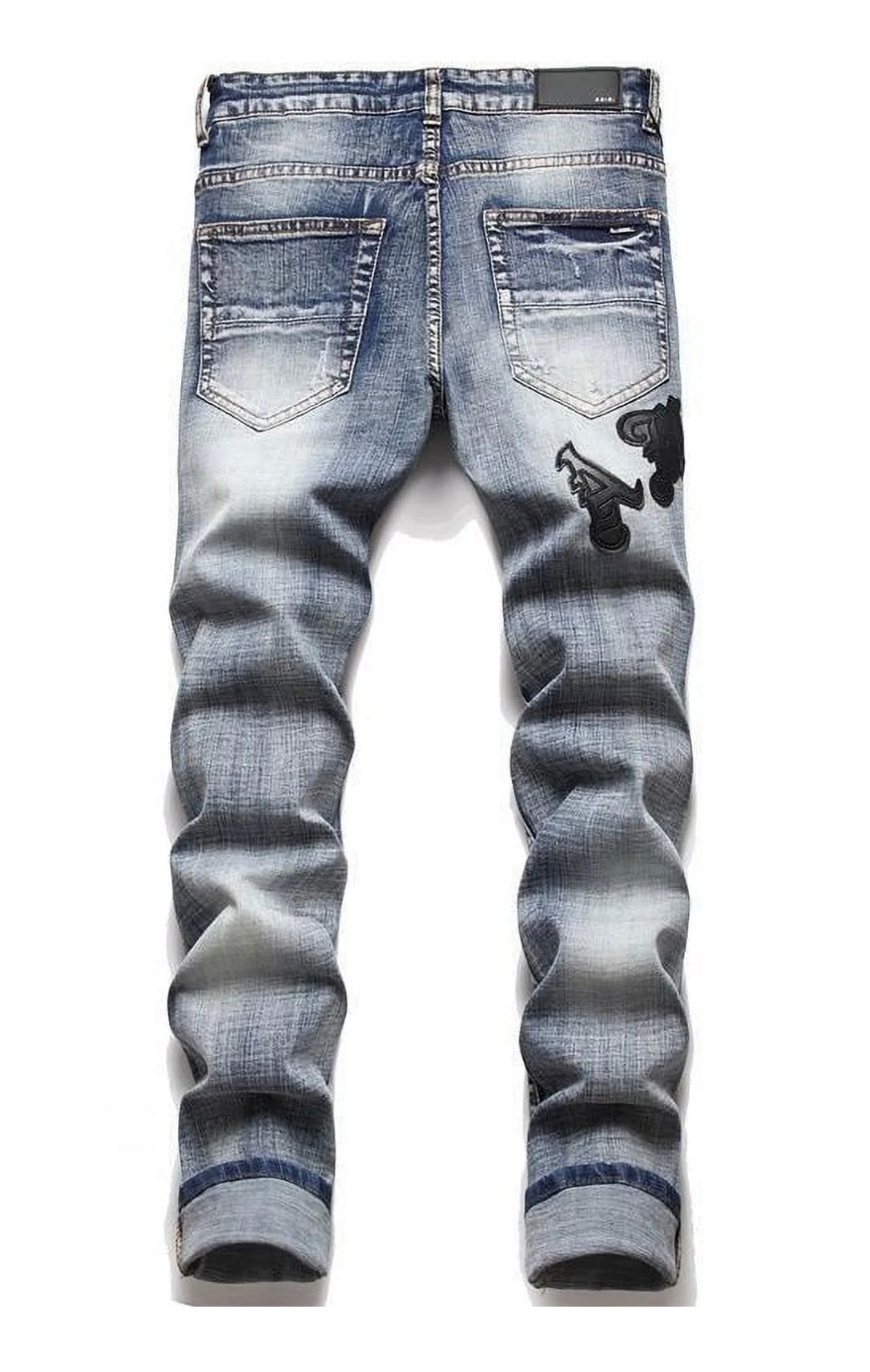 Amiri Blue Jeans w/ Black Patch