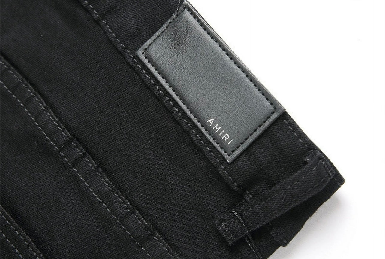 Amiri Jeans Black w/ Cross Patches