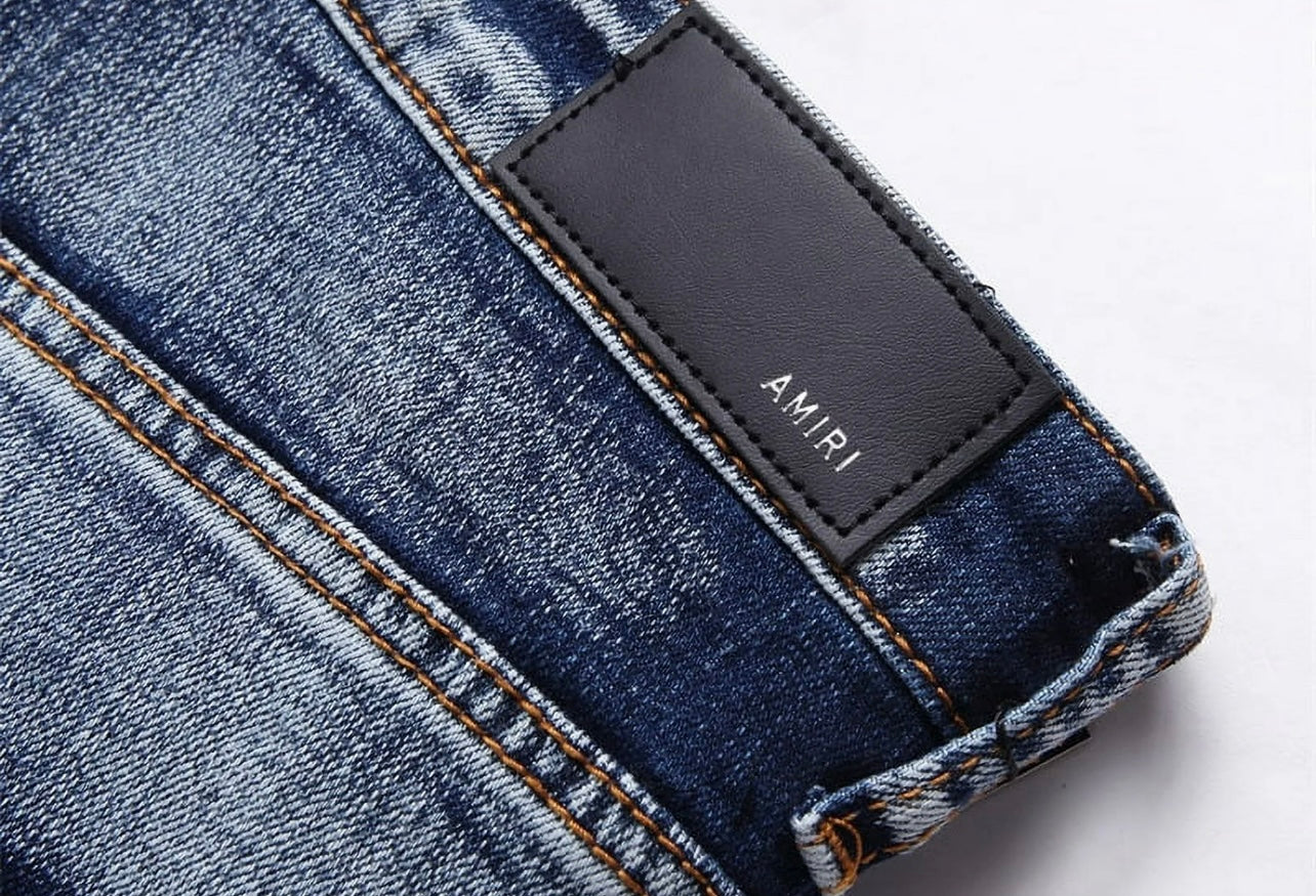 Amiri Jeans Blue w/ Black Print/Graff Style