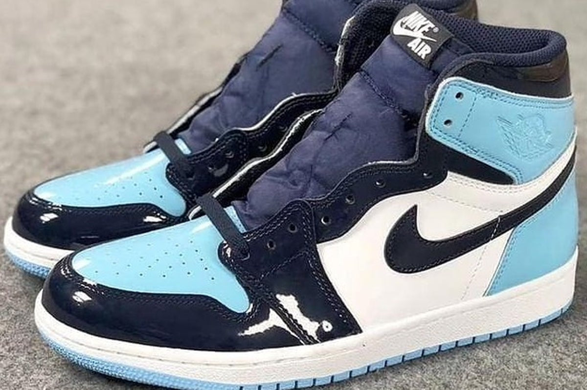 UNC Patent Light Blue Navy Retro 1