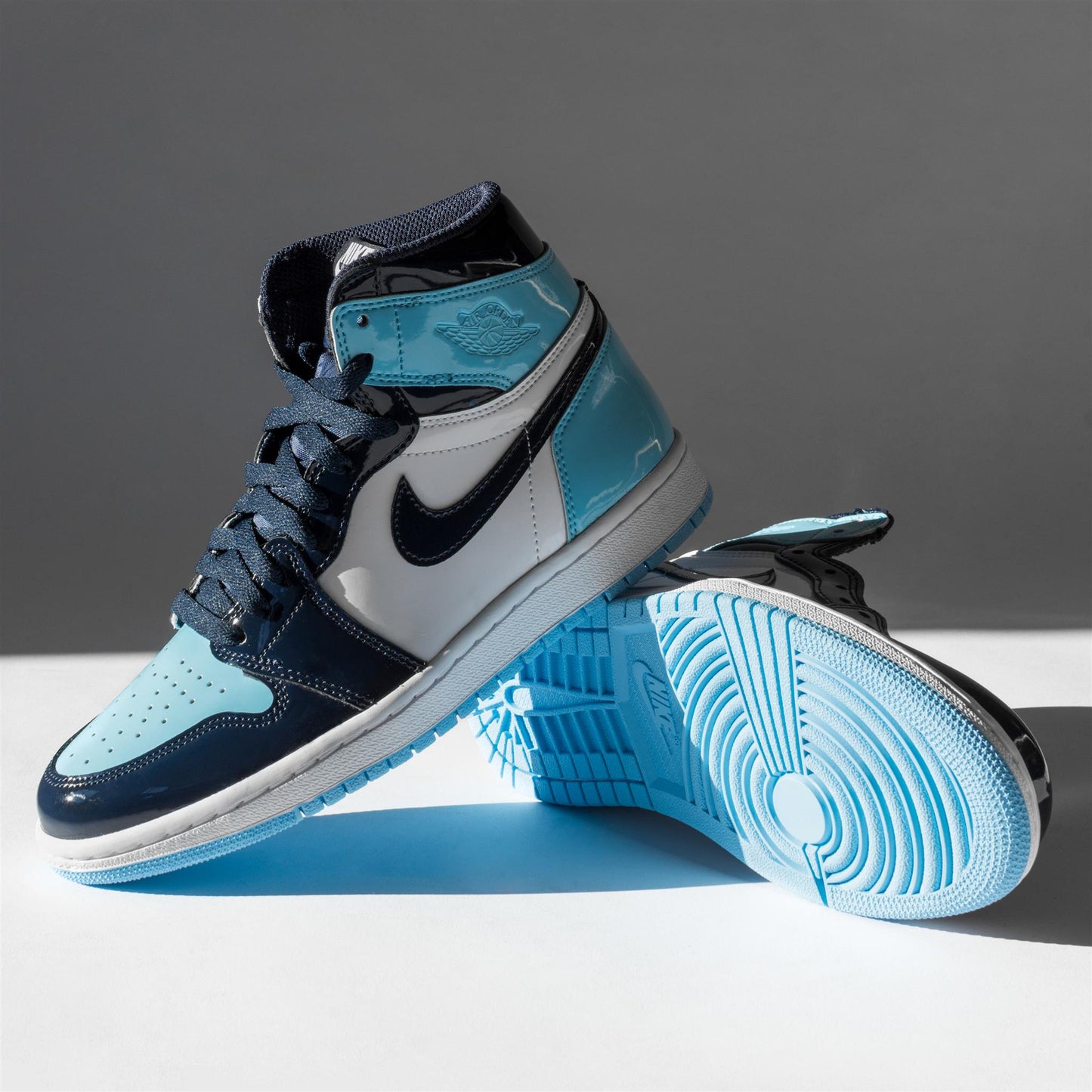 UNC Patent Light Blue Navy Retro 1